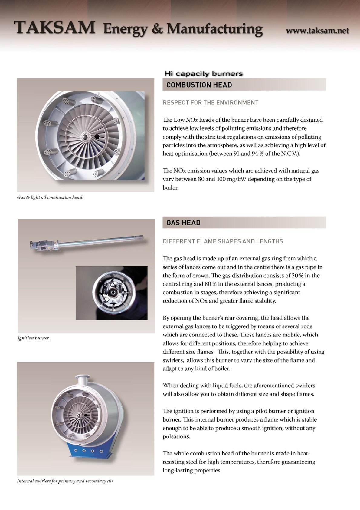Special-Purpose Duobloc Burners catalog page 4